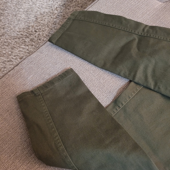 Gap Sculpt Seamed High Rise Holly Tencel Blend Olive Green Casual Pants Size 14 - Picture 4 of 8